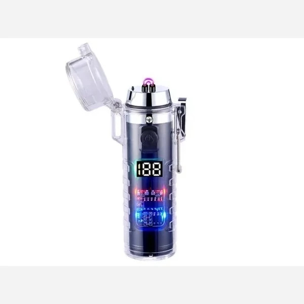 شارژفندکی دارای چراغ قوه Cylindrical Electric Lighter With Flashlight HB-2564 (1) 2 کد ۵۲۶۲