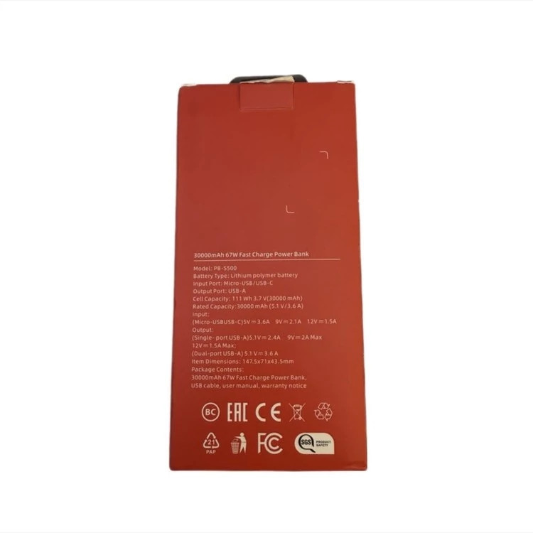 پاور بانک اصلی لیزا و گری مدل PB5500 ظرفیت30000 میلی آمپرساعت Lisa and Gary Power Bank Model PB5500 Capacity 30000 mAh کد ۵۲۱۱