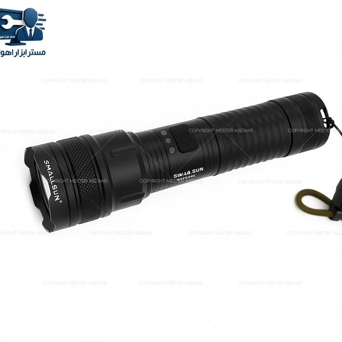 چراغ قوه فلزی دستی مسافرتی جیبی شارژی چند حالته زوم دار اسمال سان مدل SMALL SUN ZY-Z08 کد ۵۱۵۸