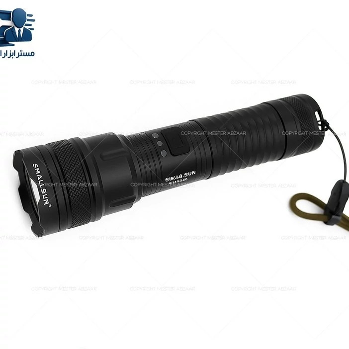 چراغ قوه فلزی دستی مسافرتی جیبی شارژی چند حالته زوم دار اسمال سان مدل SMALL SUN ZY-Z08 کد ۵۱۵۸
