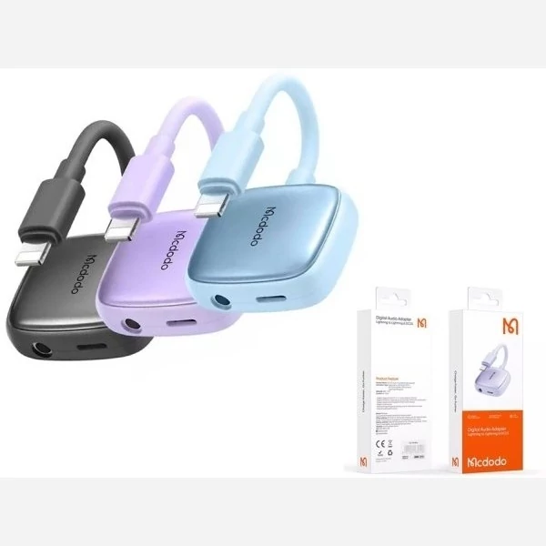 مبدل لایتنینگ به لایتنینگ و جک 3.5 میلی متری مک دودو Mcdodo CA-2740 Lightning  کد ۴۹۶۰
