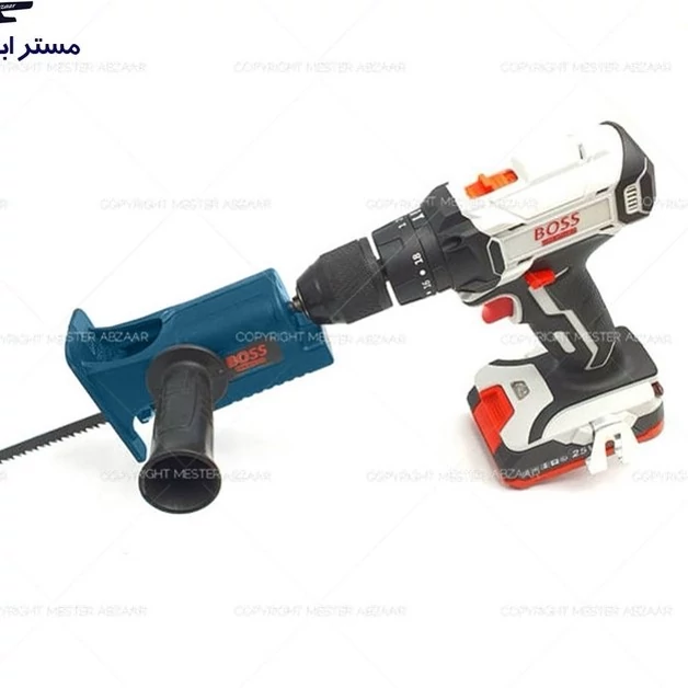 تبدیل دریل به عمودبر باس آبی ضامنی قوی جدید مبدل با دسته و تیغه عمود بر مدل BOSS 270 BLUE کد ۴۹۴۴