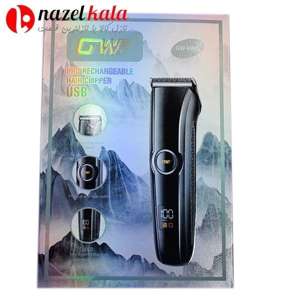 ماشین اصلاح حجم زن و خط زن جی دبلیو مدل GW-9991 کد ۴۹۳۴