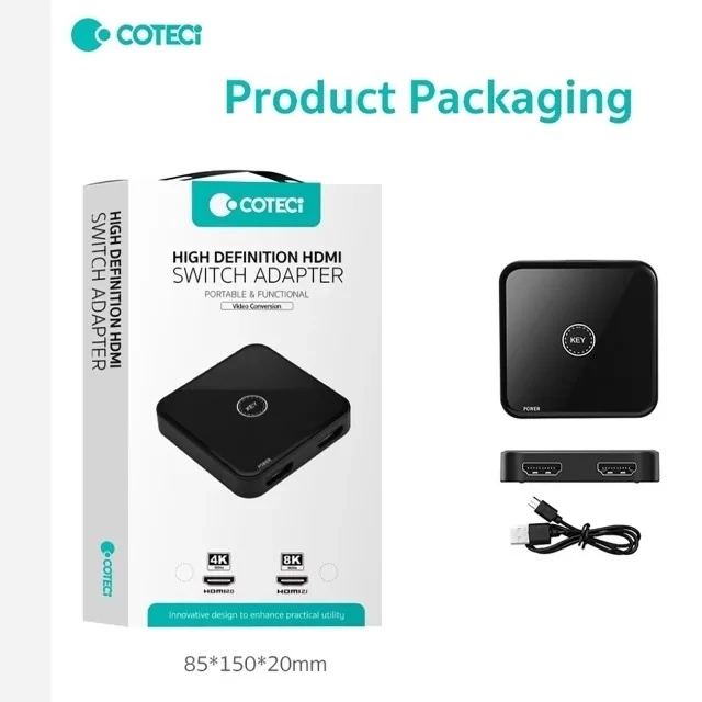 مبدل HDMI کوتسی OF-036 Coteci OF-036 HDMI 2x1 Switch کد ۴۸۴۱