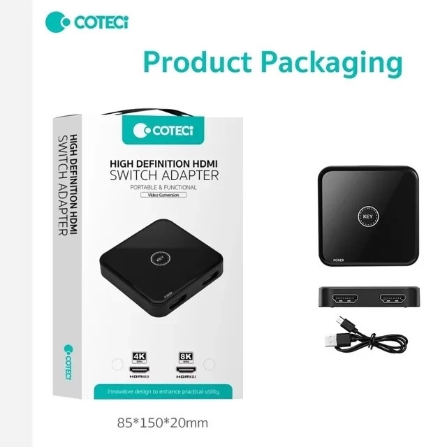 مبدل HDMI کوتسی OF-036 Coteci OF-036 HDMI 2x1 Switch کد ۴۸۴۱