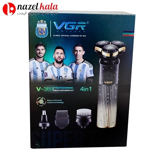 ریش تراش سه تیغ چهار کاره وی جی آر مدل v-388 کد ۴۵۱۸