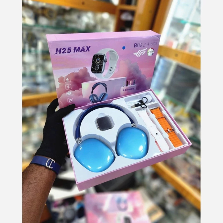 ساعت هوشمند با هدفون H25 max کد ۴۵۱۵