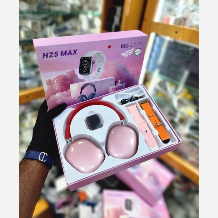 ساعت هوشمند با هدفون H25 max کد ۴۵۱۵