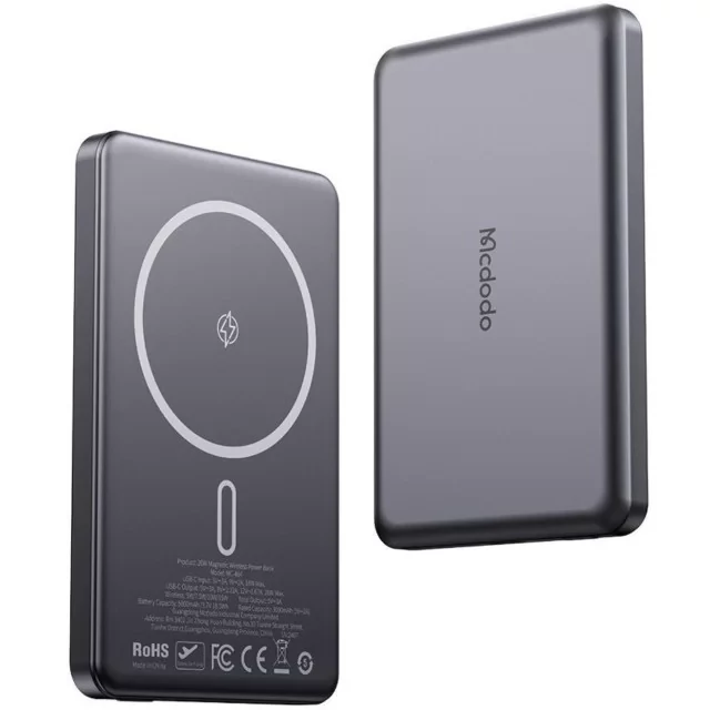 پاوربانک وایرلس مگ سیف 20 وات 5000 مک دودو MC-464 Mcdodo Metal Ultra-Thin کد ۴۵۰۲