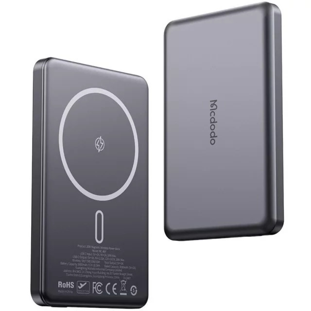 پاوربانک وایرلس مگ سیف 20 وات 5000 مک دودو MC-464 Mcdodo Metal Ultra-Thin کد ۴۵۰۲