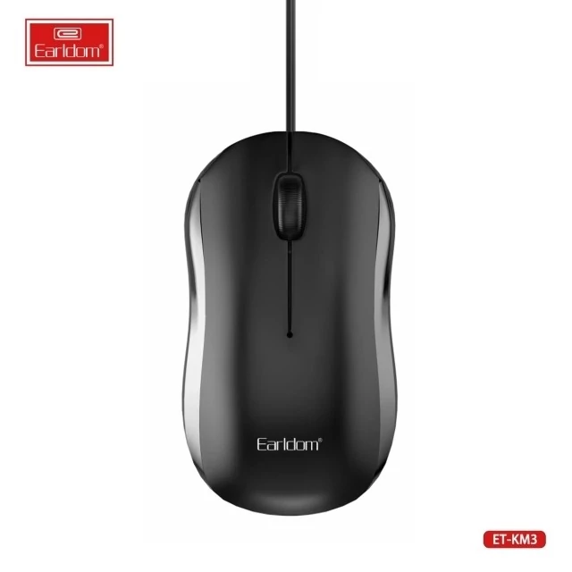 موس سیمی یو اس بی ارلدام ET-KM3 Mouse wired کد ۴۴۳۹