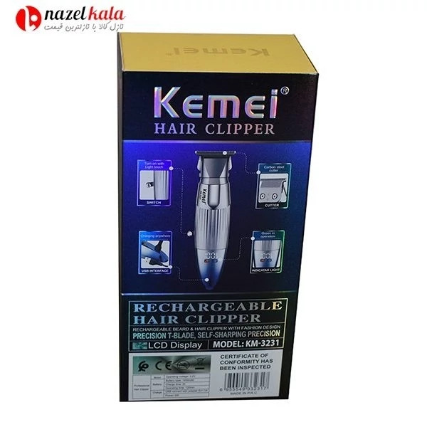ماشین اصلاح و خط زن حرفه ای کیمی مدل KM-3231 کد ۴۴۲۷