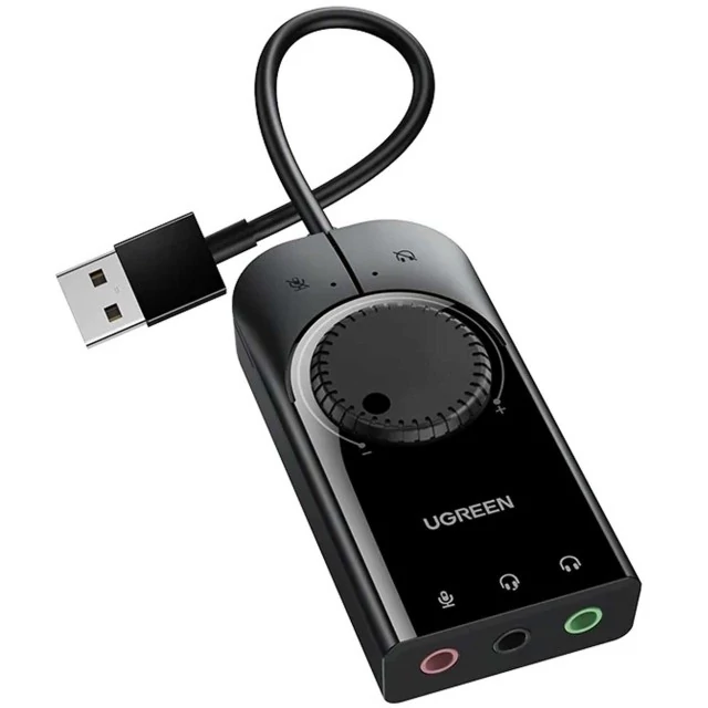کارت صدا اکسترنال USB به جک 3.5 میلی متری  یوگرین با کابل یک متری CM129 50599 کد ۴۳۰۵