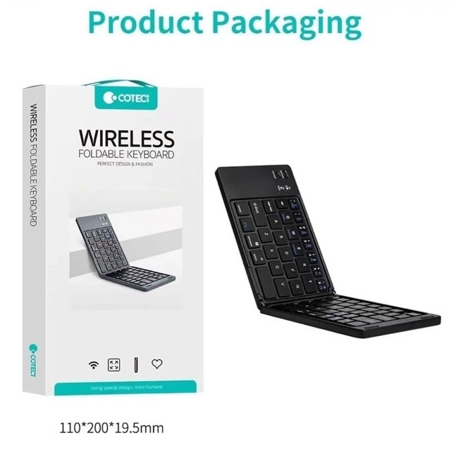 کیبورد بلوتوثی تاشو کوتسی 64017 Coteci Wireless کد ۴۲۳۱