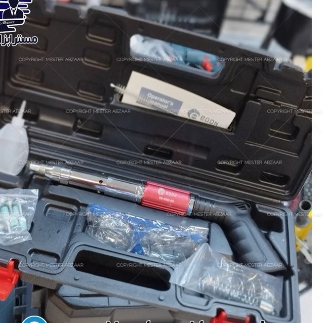 میخکوب چاشنی صنعتی باروتی ادون بدنه استیل دستی تفنگی با کیف و لوازم مدل EDON ED-MND-8G کد ۴۲۲۶