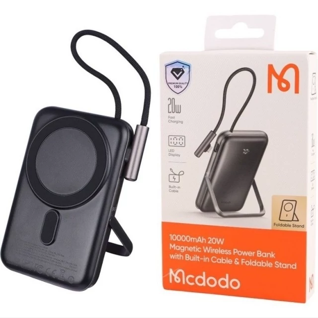 پاور بانک بی سیم 10000 فست شارژ 15 وات تایپ سی 20 وات مک دودو MC-181 PD 20W Mcdodo کد ۴۲۰۹