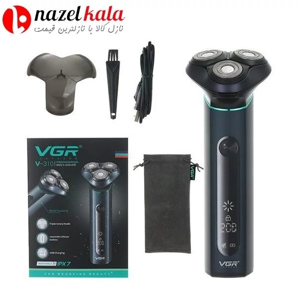 ماشین اصلاح موی صورت وی جی ار مدل V-310 کد ۴۱۳۷
