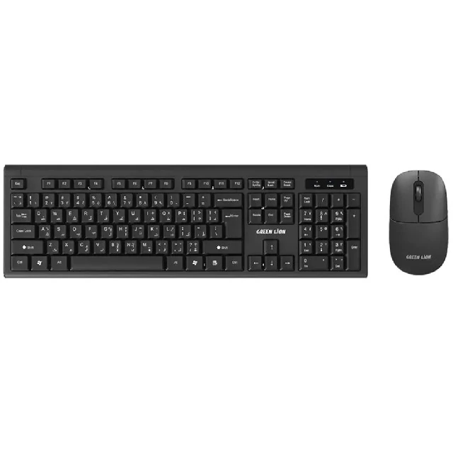 ست کیبورد و موس بی سیم گرین لاین GKM-200 Green کد ۴۱۲۹