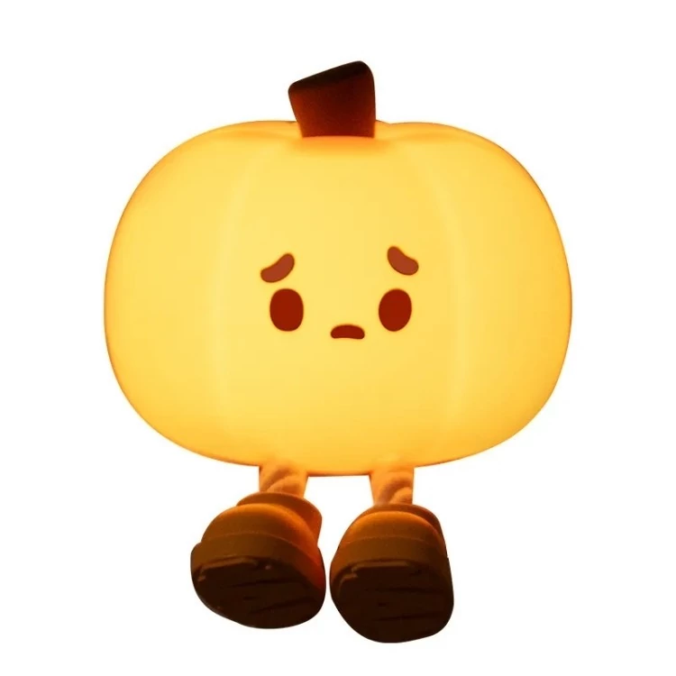 چراغ خواب سیلیکونی طرح کدو تنبل Pumpkin design silicone night light کد ۴۱۱۲