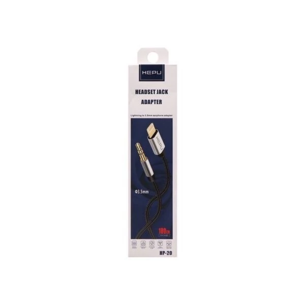 کابل تبدیل لایتنینگ به AUX (جک 3.5 میلیمتری) Hepu HP-20 کد ۴۱۱۰