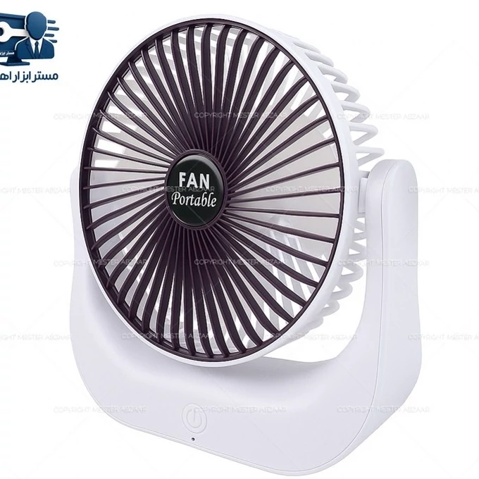 پنکه مینی فن رو میزی شارژی سه سرعته مدل FAN PORTABLE FT-903 کد ۴۰۶۱