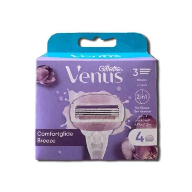 تیغ یدکی ژیلت ونوس 3 لِبه بسته 4تایی یدکی تیغ 3 لبه Venus Smooth