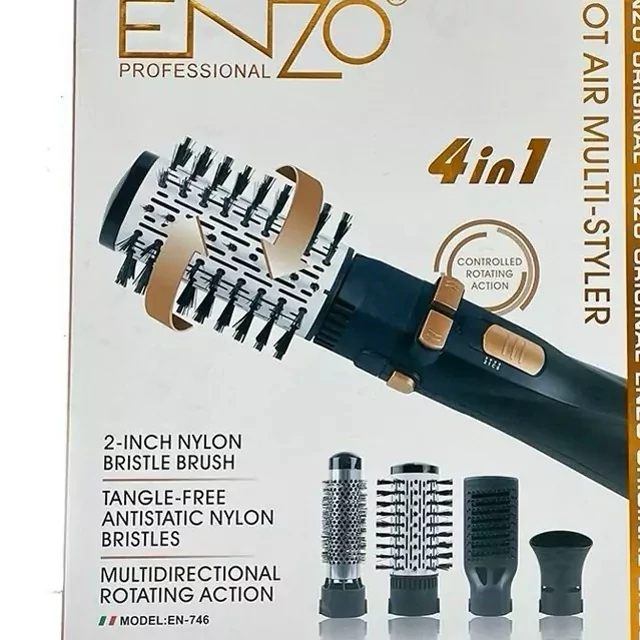 سشوار چرخشی انزو 4 کاره حرفه ای اصل مدل enzo 746