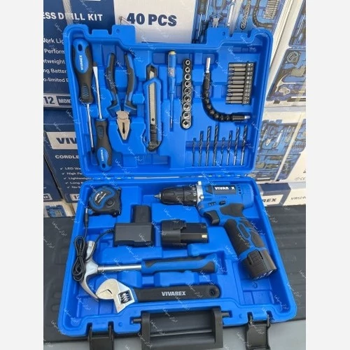 کیت دریل شارژی 40 پارچه ویوارکس مدل VR1240-CDK