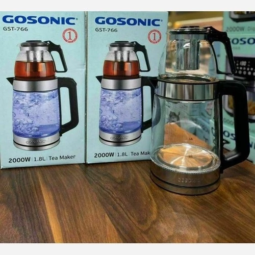 چای ساز گوسونیک مدل GST-766 ظرفیت ۱.۸ لیتر با کتری شیشه‌ای کد ۹۸۰۸