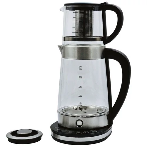 چای ساز یونیک مدل UM255 ظرفیت 2.5 لیتر با کتری پیرکس و پنل لمسی کد ۹۶۸۸