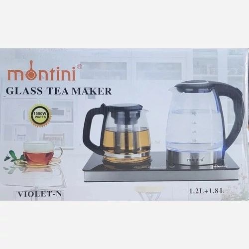 چای ساز مونتینی  مدل VIOLET-N ظرفیت 2 لیتر با کتری پیرکس کد ۹۴۳۵