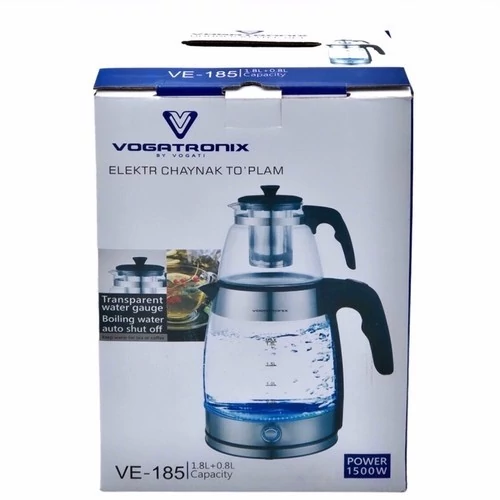 چای ساز وگاتی مدل VE185 ظرفیت ۲ لیتر با کتری پیرکس