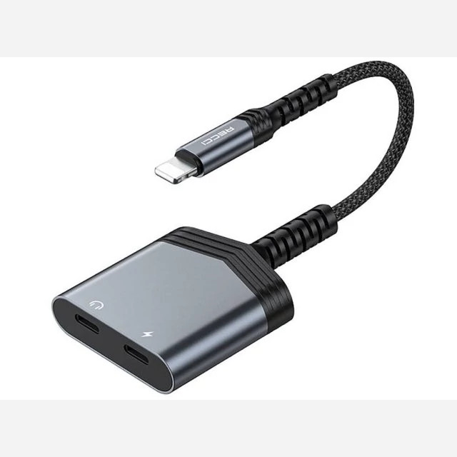 مبدل صدا و شارژ لایتنینگ به دو درگاه لایتنینگ 2 آمپر رسی RDS-A18 Recci