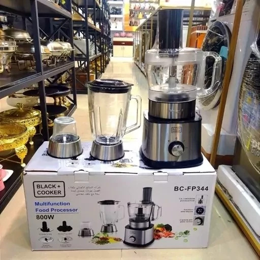غذاساز چندکاره بلک کوکر مدل BC-FP344 با بدنه استیل و ۲ سرعته