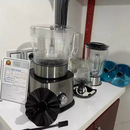 غذاساز چندکاره بلک کوکر مدل BC-FP344 با بدنه استیل و ۲ سرعته