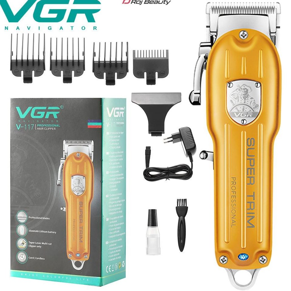 ماشین اصلاح وی جی آر مدل VGR-117 با تیغه استیل ضد زنگ و برش مستقیم