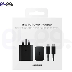 شارژر سامسونگ مدل EP-T4510 توان 45 وات سه پین همراه کابل اصل