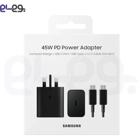 شارژر سامسونگ مدل EP-T4510 توان 45 وات سه پین همراه کابل اصل