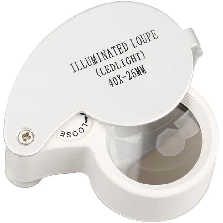 ذره بین تاشو چراغدار مدل MG21011 ۴۰X