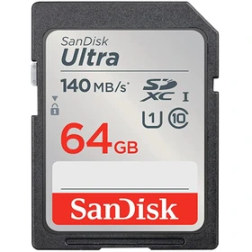 کارت حافظه SDXC سن دیسک مدل Ultra کلاس 10 استاندارد UHS-I U1 سرعت 140 مگابایت بر ثانیه ظرفیت 64 گیگابایت