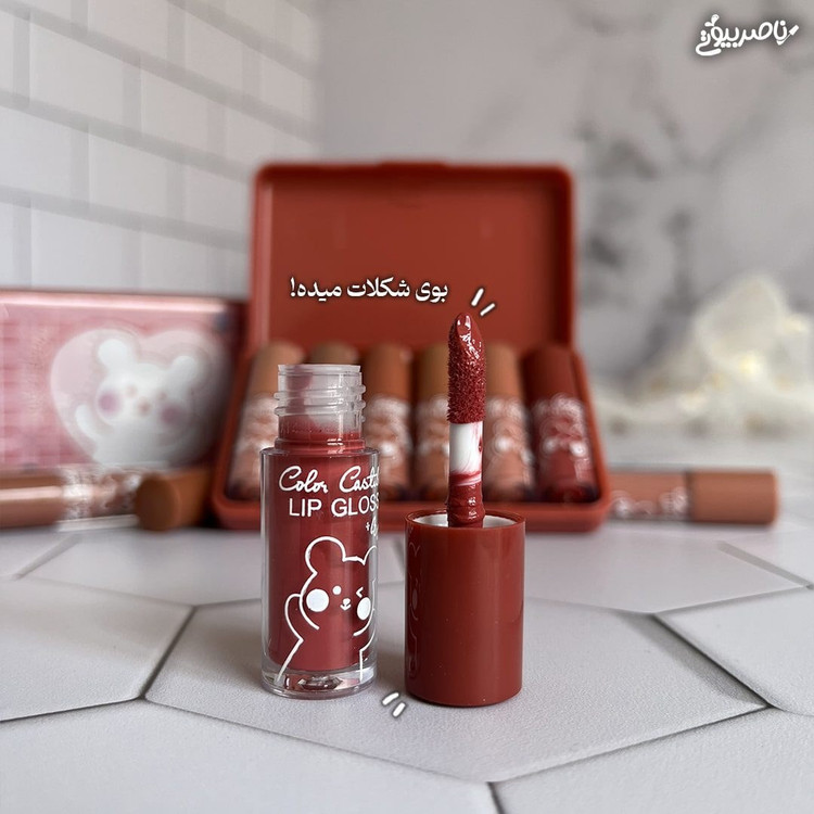 پک رژ لب مایع خرسی کالر کاستل ۶ عددی