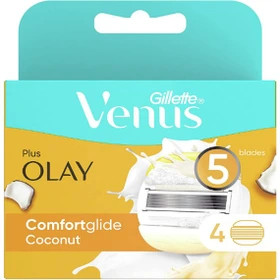 تیغ یدک زنانه ژیلت ونوس مدل Olay Plus بسته ۴ عددی ۵ لبه