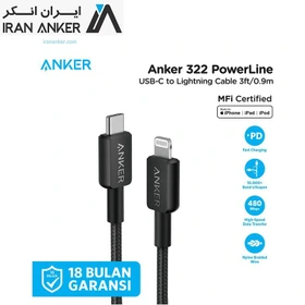 کابل تبدیل انکر مدل A81B5 طول ۹۰ سانتی‌متر فست شارژ