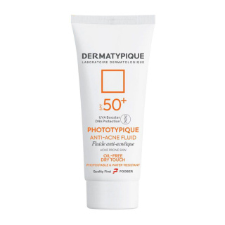 ضد آفتاب فلوئید آنتی آکنه درماتیپیک مدل Phototypique با Spf +50 مناسب پوست چرب و جوش دار حجم 40 میلی لیتر