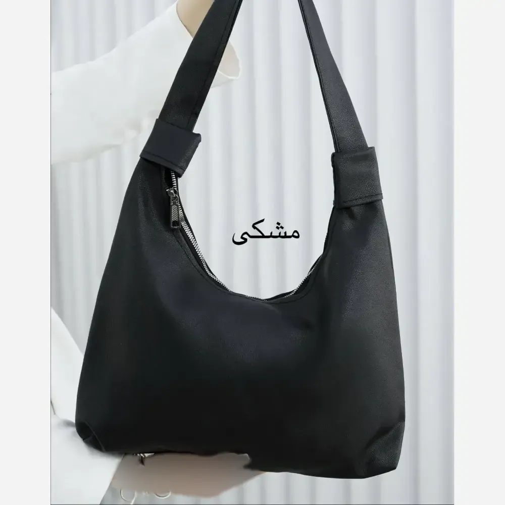 کیف دوشی زنانه چرمی بند گره ای مدل سبک و جادار ابعاد 30 در 40 سانتی متر
