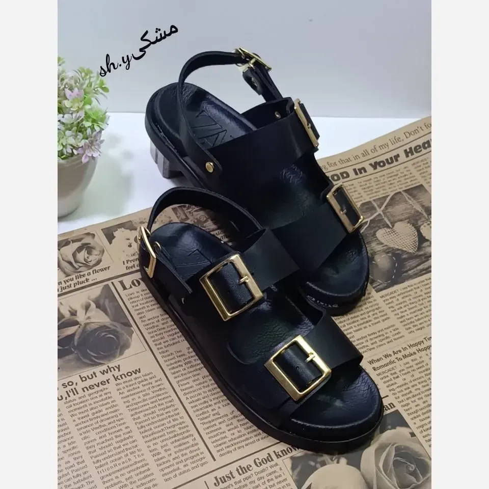 صندل زنانه زارا پشت بندی چرم بیاله طبی و سبک