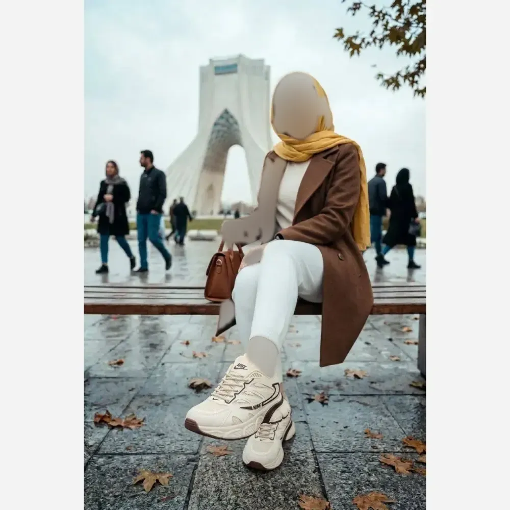 کتونی لژدار طبی زنانه مدل نایک با زیره PU و رویه کتان