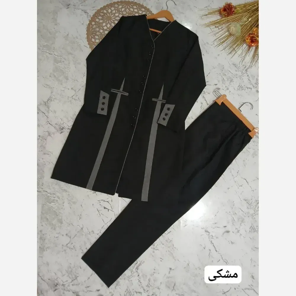 ست مانتو شلوار اداری زنانه مدل بهار ساده جنس پرشین در رنگبندی متنوع