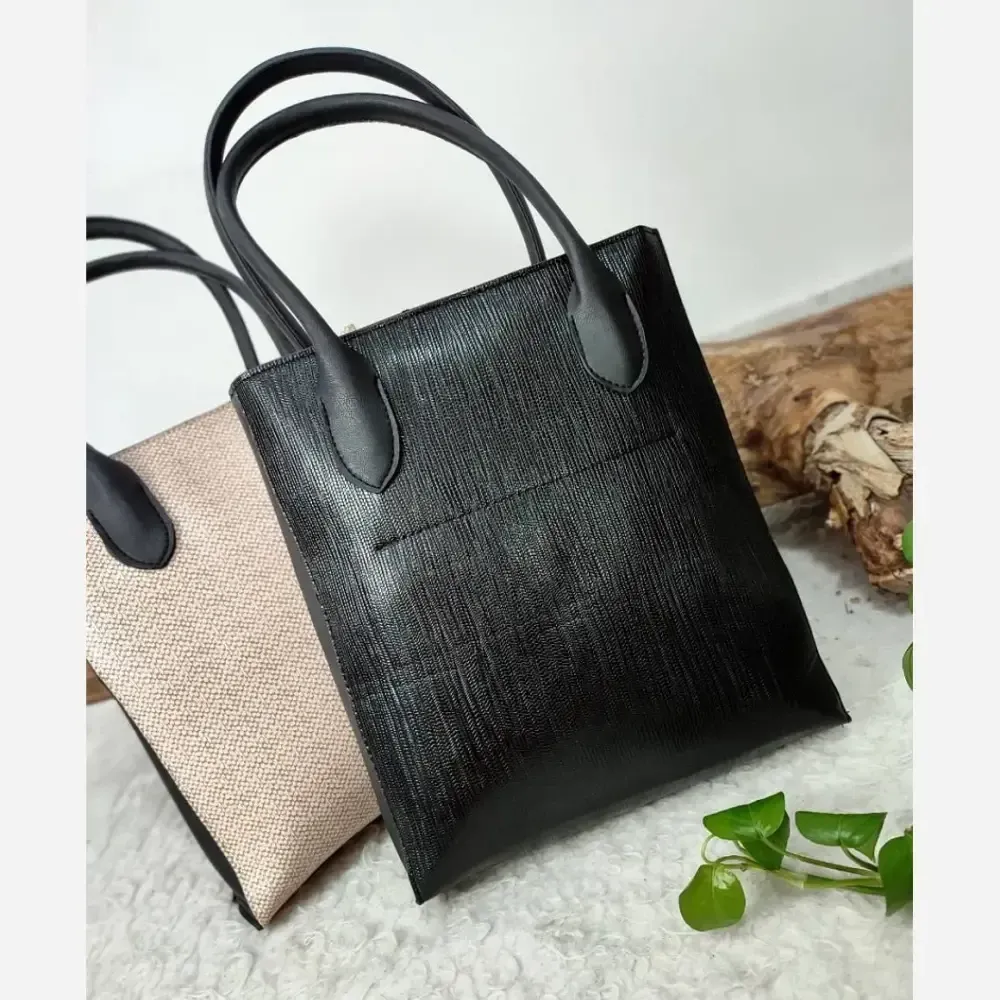 کیف دوقلو زنانه مدل الناز جنس چرم صنعتی درجه یک ابعاد 35 در 31