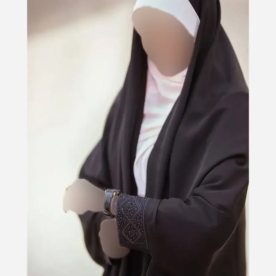 چادر دانشجویی مشکی جنس کرپ حریرالاسود